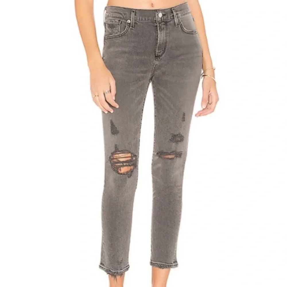 AGOLDE Sophie‎ High Rise Crop Jean in Maverick